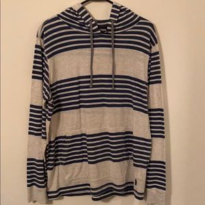 Medium Ocean Current Striped Pullover Hoodie